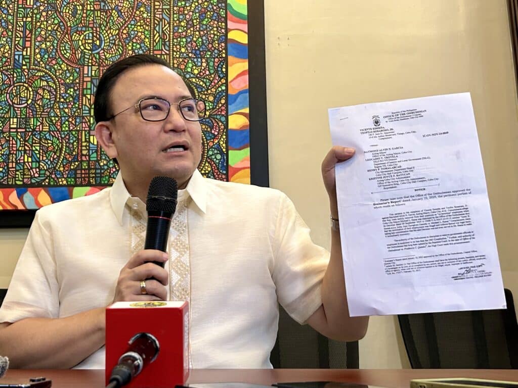 Legal blow to Rama allies: Ombudsman junks 3rd case vs. Garcia. In photo is Raymond Alvin Garcia