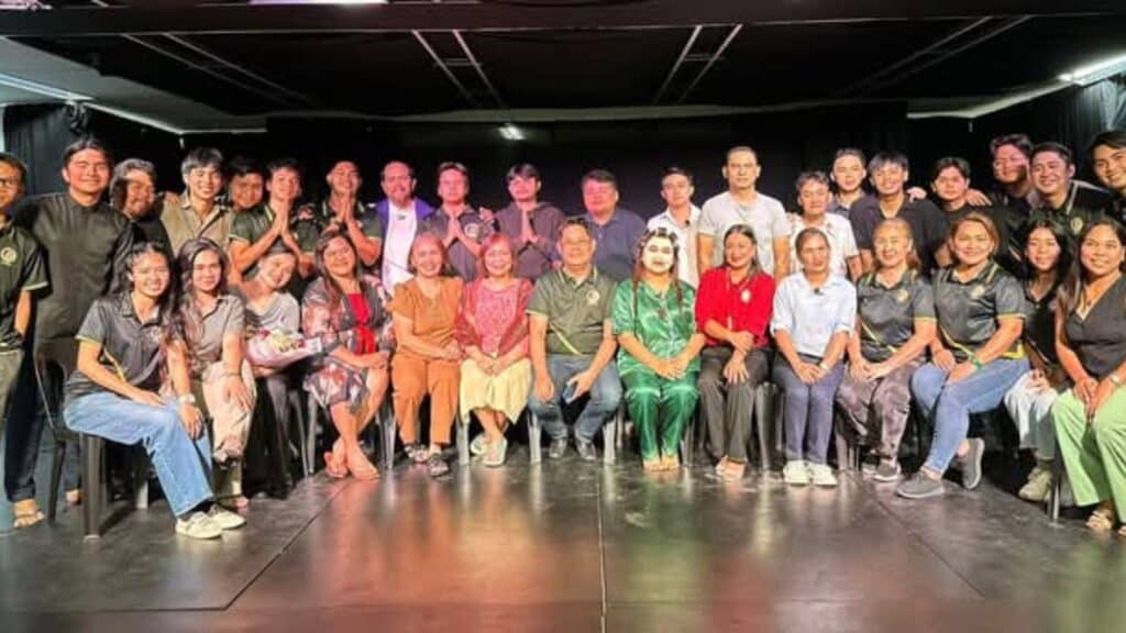 The cast and crew of Mga Dula sa Paglaum with playwright-director, Msgr. Agustin Ancajas. | contributed photo